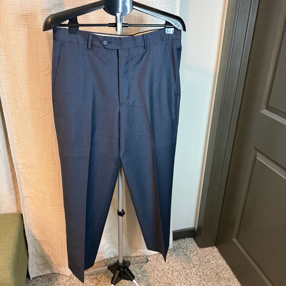 Santorelli Luxury Serge Trousers in Medium Blue